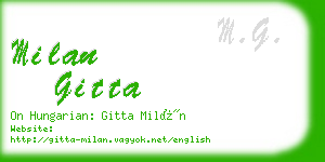 milan gitta business card